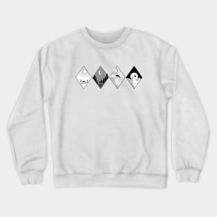 Wildlife of Planet Earth - White Moons & Sun Crewneck Sweatshirt